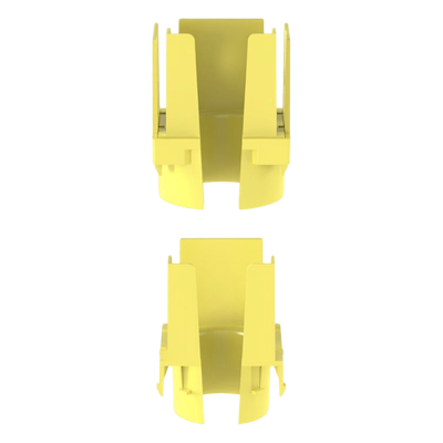 FIDT2X2LYL - Tapa de Salida para Tubo Corrugado / 1.5 in (38 mm) / Para Canaleta 2x2 FiberRunner™ / ABS / Color Amarillo