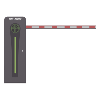 KT-320-LED(4MR) - Barrera Vehicular con Brazo Iluminado Led 4 mts INCLUIDO / Derecha / Alto Desempeño / Brushless / Semáforo Rojo-Verde en Gabinete / Incluye 2 Controle