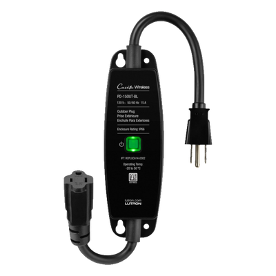 PD15OUTBL - Enchufe Inteligente para Exteriores / 15 A / 1/2 HP / RF 18 m (59.1 ft) / Control Pico Directo / GFCI / Negro