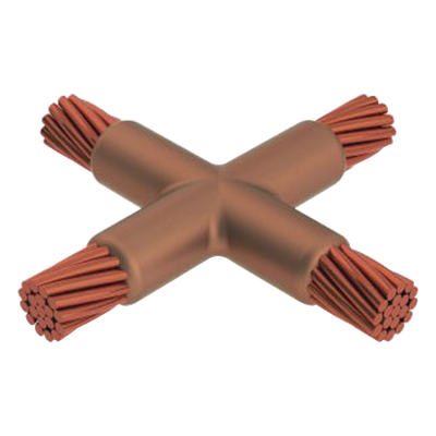 TGM-CCX-1/0-1/0 - Molde para soldadura exotérmica / Horizontal / Cable 1/0 AWG a 1/0 AWG / Tipo X / Paso y derivación