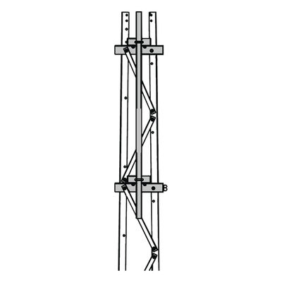 TRY-ST-FMU13 - Mástil para Torre / 2-3/8" / 1.8 m (5.9 ft) / Secciones 1 a 3 / Montaje en Cara