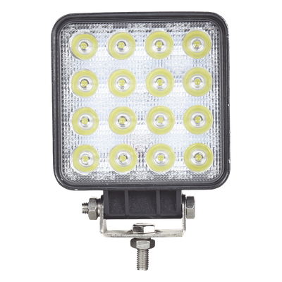 XD48F - Luz de trabajo LED / 48 W / 4000 lm / 10-30 Vcc / IP67 / 16 LED / 5 patrones de destello / 4.3 pulgadas
