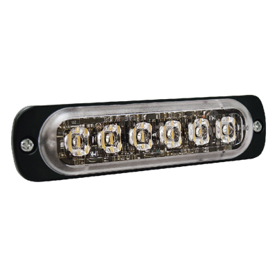 SP6R - Luz Auxiliar LED / 6 LED / Rojo / Perfil Ultra Bajo 9 mm (0.35 in) / SAE J595 Clase 1 / ECE R65 / IPX7