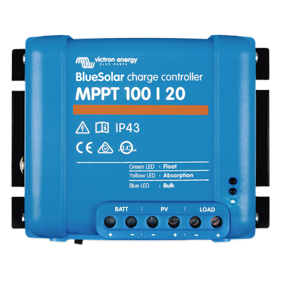 BSMPPT100/20 - Controlador de Carga Solar MPPT / 20 A / 12/24/48 Vcc Automático / Eficiencia 98% / Rango -30°C a 60°C (-22°F a 140°F) / VE.Direct