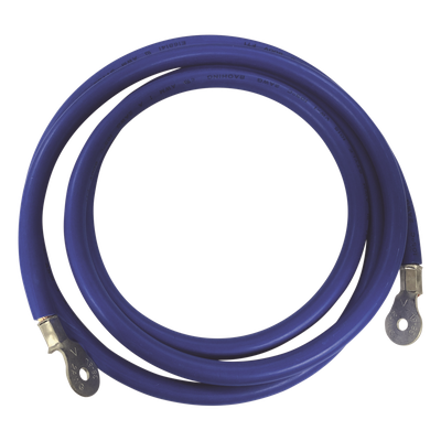 CBL-2AWG-2.2B - Cable Jumper para Baterías / 2.2 m (7.2 ft) / Calibre 2 AWG / Terminales de Ojo / Tornillo 6 mm / Azul