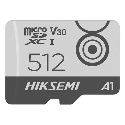 HS-TF-M1/512G - Tarjeta MicroSD / 512 GB / 100 MB/s Lectura / 85 MB/s Escritura / Clase 10 U3 V30 / TLC NAND / Videovigilancia Móvil 24/7 / -25°C a 85°C