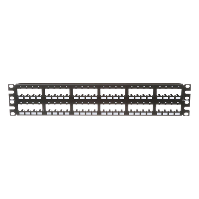 CPP48FMWBLY - Panel de Parcheo Modular / 48 Puertos / 2UR / Montaje al Ras / Sin Blindaje / 19' Rack