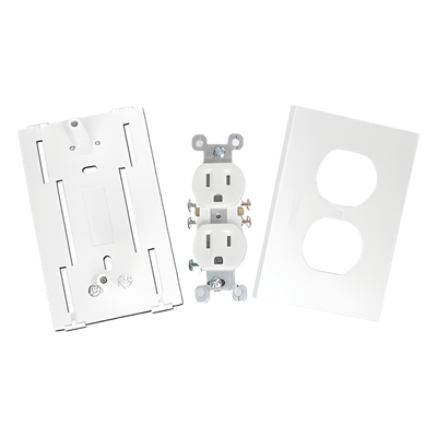 TEK-100-DUPLEX - Contacto Eléctrico Doble / Soporte ABS de Alto Impacto / Tapa PVC Autoextinguible / Rango -40°C a +85°C / NOM-001-SEDE-2005