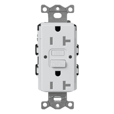 CAR15GFSTGR - Tomacorriente / GFCI de autoprueba / Resistente a manipulaciones / 15 A / 125 V / NEMA 5-15R / Altura 5 pulg / Gris