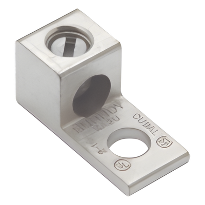 HUB-KA2U - Terminal Universal / 1 Orificio / Calibre 14-2 AWG / Perno 1/4" / Aluminio Estañado / 0.56 in Altura