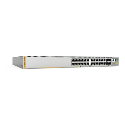 AT-X530L-28GPX-10 - Switch / Capa 3 / 24 puertos Gbps / 4 puertos SFP+ 10G / PoE+ 740W / Stacking 8 unidades / Doble PSU redundante