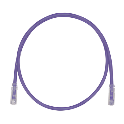 UTP28SP0.2MVL - Cable de Parcheo Cat6 / UTP 28AWG / Diámetro 3.8 mm / 20 cm / Violeta / LSZH-CM / PoE hasta 48 cables en mazo