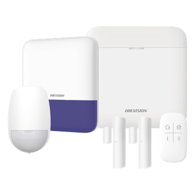 AXPRO-KIT - Kit de Alarma Inalámbrica / 48 Zonas / LAN y Wi-Fi 2.4 GHz / Sirena Exterior 110 dB / Batería de Respaldo 35 h / PIR 15 m (49.2 ft)
