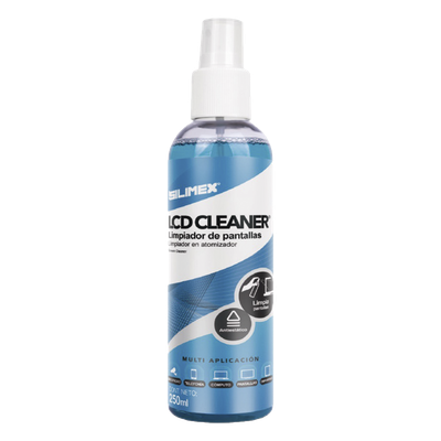 LCD-CLEANER-250 - Limpiador de Pantallas / Líquido Antiéstático / Atomizador 250 ml / Compatible con Laptops, Tablets, Smart TV, Smartphones, Cámaras y Lentes
