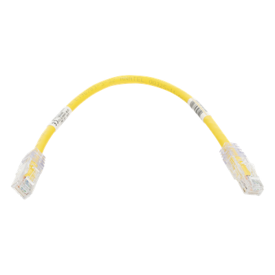 UTPSP1YLY - Cable de Parcheo UTP Cat6 / 24 AWG / CM / 0.3 m (1 pie) / Amarillo