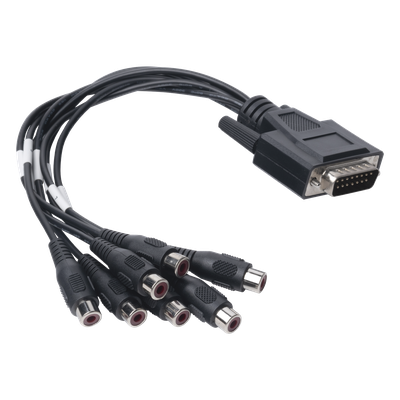 101501706 - Hikvision 101501706 adaptador de cable de vídeo D-Sub (DB-15) 7 x RCA Negro