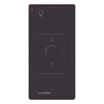 PJ23BRLGBLL01 - Control Inalámbrico de Iluminación / 3 Botones con Subir y Bajar / Alcance 18 m (59.1 ft) / RF 431-437 MHz / Batería 10 Años / Negro Brillante