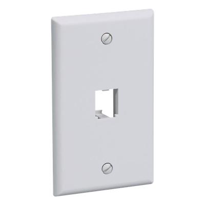 CFP1WH - Placa de Pared Vertical / 1 Puerto Mini-Com / Diseño Plano / ABS / 69.8 x 114.3 mm (2.75 x 4.5 pulg)