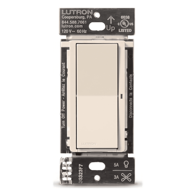 DVRF5NSLA - Interruptor Inteligente On/Off / 5 A / 120 V / Single-Pole o Multi-Ubicación / Requiere Neutro / Caseta Wireless