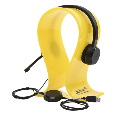 EVOLVE-30-DUO-MS - Auricular Profesional / Cancelación Pasiva de Ruido / Conexión USB y 3.5 mm / Micrófono con Cancelación de Ruido / Control de Llamadas con LED / Plug and Play
