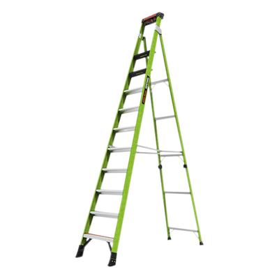 SENTINEL12 - Escalera Industrial / Fibra de Vidrio / 3.65 m (12 ft) / Capacidad 170 kg / Tipo IAA / Doble Modo / Almohadilla Giratoria