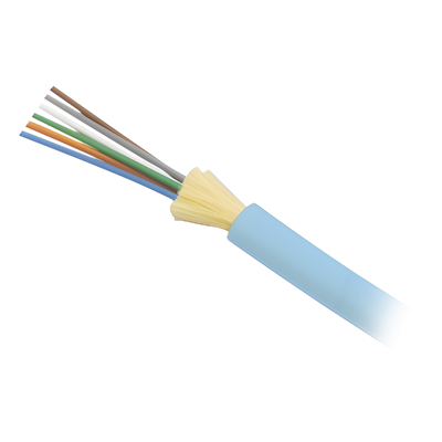 9BB5P006D-T312A - Cable de Fibra Óptica / 6 Hilos / OM3 50/125 µm / Tight Buffer 900 µm / Dieléctrico / Plenum OFNP / 1 Metro (3.28 Pies)
