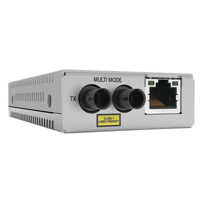 AT-MMC200/ST-960 - Convertidor de Medios / Fast Ethernet a Fibra Óptica / Multimodo ST / 2 km / Auto-MDI/MDIX / Jumbo Frames 10 KB