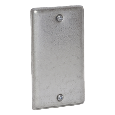HUB860 - Tapa Ciega para Caja de Mano / 4 Pulgadas / Acero Galvanizado / Diseño Troquelado / Esquinas Redondeadas