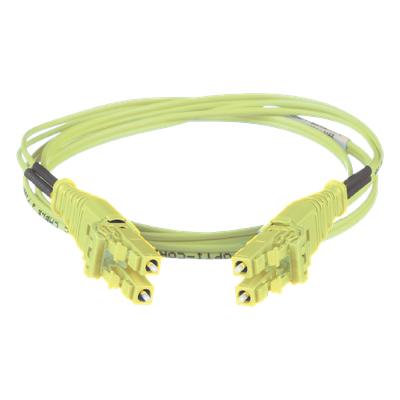FW2RLU1U1ONM002 - Jumper de Fibra Óptica / Multimodo OM5 50/125 / LC-LC Uniboot Duplex / LSZH / Verde Lima / 2 m (6.56 ft)