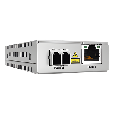 AT-MMC2000LX/LC-TAA-60 - Convertidor de medios / Gigabit Ethernet a fibra óptica / LC monomodo / 10 km / TAA / 10/100/1000 Mbps