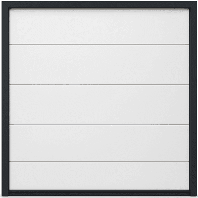 APDOOR-97 - Puerta de Garage Seccional / 9 x 7 pies (2.74 x 2.13 m) / Panel Calibre 26 / Aislamiento Poliuretano 42 mm / 4 Secciones / Color Blanco / Estilo Americano