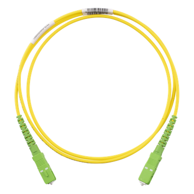 F913RANANSNM001 - Jumper de Fibra Óptica / Monomodo OS2 9/125 / SC/APC-SC/APC Simplex / OFNR Riser / Amarillo / 1 m (3.28 ft)