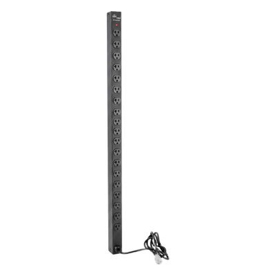 DP1N481815 - PDU Vertical para Rack / 18 Tomas NEMA 5-15R / 15A / 1.22 m (48 in) / Montaje Rack o Panel / Acero Negro