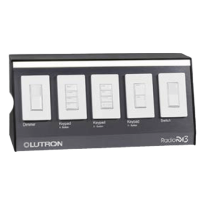 RA3SUNNDEMO1 - Kit de Demostración Portátil / Sistema RadioRA 3 / 3 Botoneras / 1 Atenuador / 1 Apagador / Estuche Negro