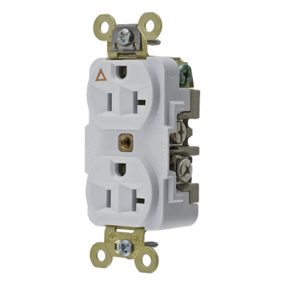 HUB-IG5362W - Contacto Dúplex Industrial / 20 A / 125 V / 2 Polos 3 Hilos / NEMA 5-20R / Grado Pesado