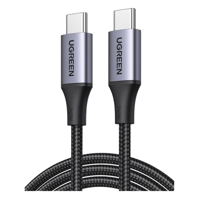 90440 - Cable USB-C a USB-C / 2 m (6.6 ft) / Carga 240W / PD3.1 / 480 Mbps / Aluminio / Nylon Trenzado