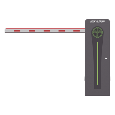 KT-320-LED(4ML) - Barrera Vehicular con Brazo Iluminado Led 4 mts INCLUIDO / Izquierda / Alto Desempeño / Brushless / Semáforo Rojo-Verde en Gabinete / Incluye 2 Contro
