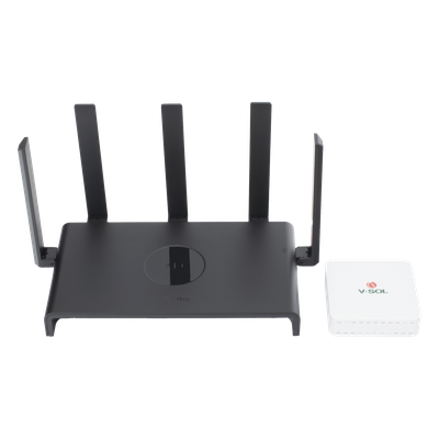 KIT3-VPON-MESH - Kit 3 ONU Bridge V-Sol, Dual GPON/EPON con Router Home Mesh Ideal para distribuciones WISP de mayor cobertura Wi-Fi en Hogares y Oficinas