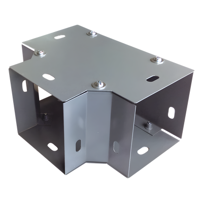 CH-DCT65L - Derivación T horizontal / 65 x 65 mm (2.5 x 2.5 pulg) / Acero al carbón / Gris estándar