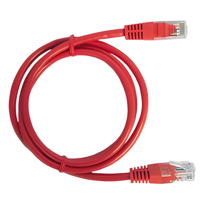 LP-UT3-100-RD - Cable de Parcheo UTP Cat5e / 1 Metro (3.28 Pies) / RJ45 / 100 Ohm / Rojo