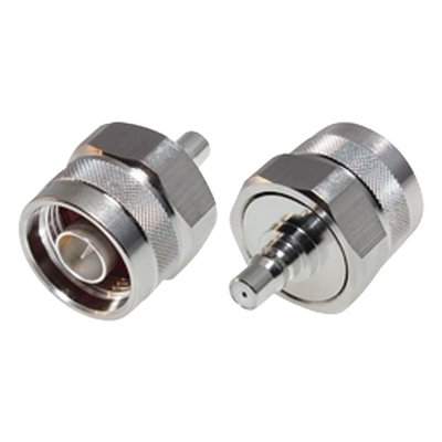 RQA-5478 - Adaptador RF de Bajo PIM / N Macho a QMA Hembra / 0-6 GHz / 50 Ohm / VSWR ≤1.25 / Bronce Blanco y Oro
