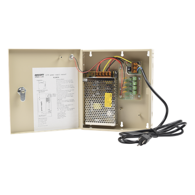 PL-12-DC-5A - Fuente de poder profesional para CCTV de 12 Vcc @ 5A, para 4 cámaras ; Voltaje de entrada de 100-240 Vca
