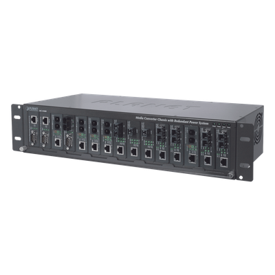 MC-1500R - Chasis para convertidores de medios / 15 ranuras / 100-240VAC / 80W / -20 a 70°C / 438x200x103 mm (14.37x6.56x3.38 ft)