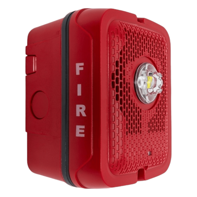 SPSRKLED - Bocina con Estroboscópica para Exterior / NEMA 4X / IP56 / 86 dB / 25/70 V / Estrobo 12/24 VCC / 0.5-2 W / 15-115 cd