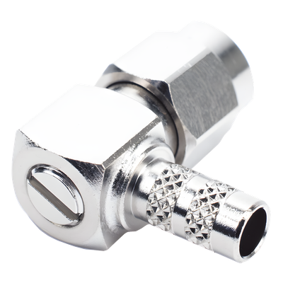 RSA-3010-C1 - Conector SMA Macho en A/R / Anillo Plegable / Cable RG-142/U / Cuerpo Bronce Niquelado / Contacto Oro / Aislante Teflón
