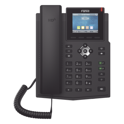 X3SG - Teléfono IP empresarial para 4 líneas SIP con pantalla LCD de 2.8 pulgadas a color, puertos Gigabit, IPv6, Opus y conferencia de 3 vías, PoE