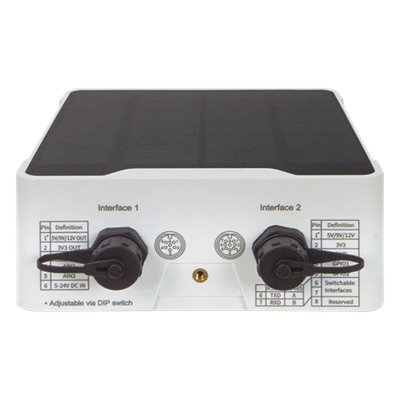 LN501 - Controlador de nodo LoRaWAN / IP67 / LoRaWAN Clase A y C / GPIO, AI, RS232, RS485 / Alcance 11 km / 36,000 ft / Celda solar y batería integrada / NFC y USB