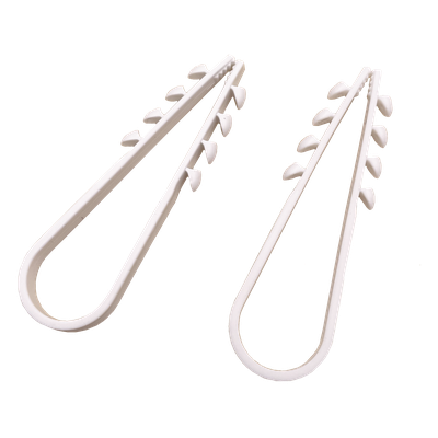 LPHOLD18 - Clips Sujetadores de Plástico / 100 Piezas / Diámetro 11 a 19 mm / Instalación en Pared / Uso Industrial