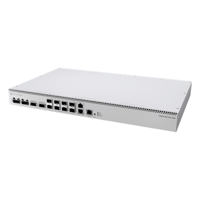 CRS8128DS2DQ2DDQRM - Switch / 400 Gbps / 8x SFP56 50G / 2x QSFP56 200G / 2x QSFP56-DD 400G / ARM Quad-Core 2 GHz / 4 GB RAM / Rackmount