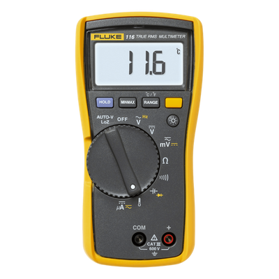 FLUKE-116/CAL - Multímetro Digital / Termómetro HVAC / Microamperios / CAT III 600 V / 6000 Recuentos LED